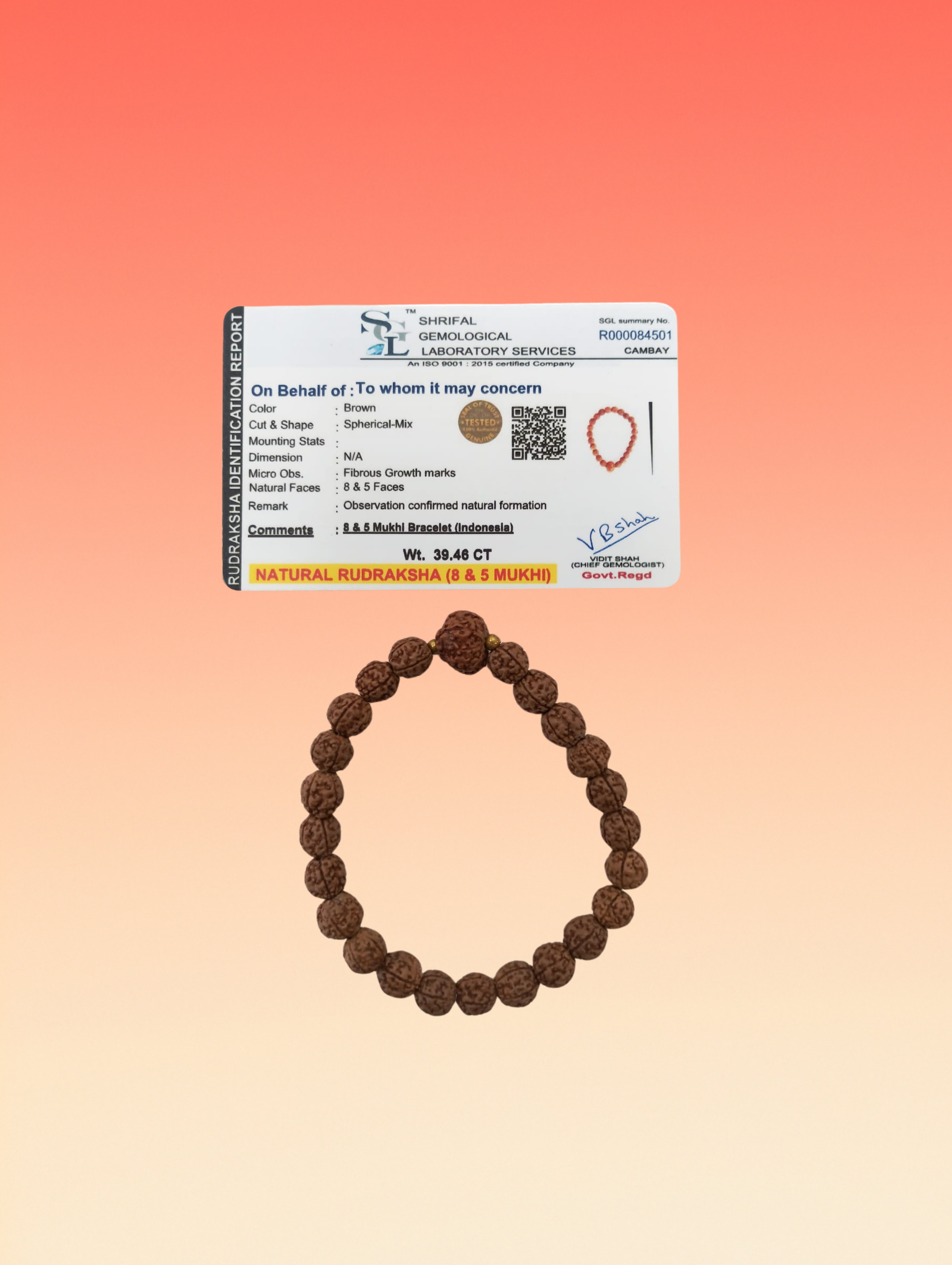 8 Mukhi Rudraksha Bracelet